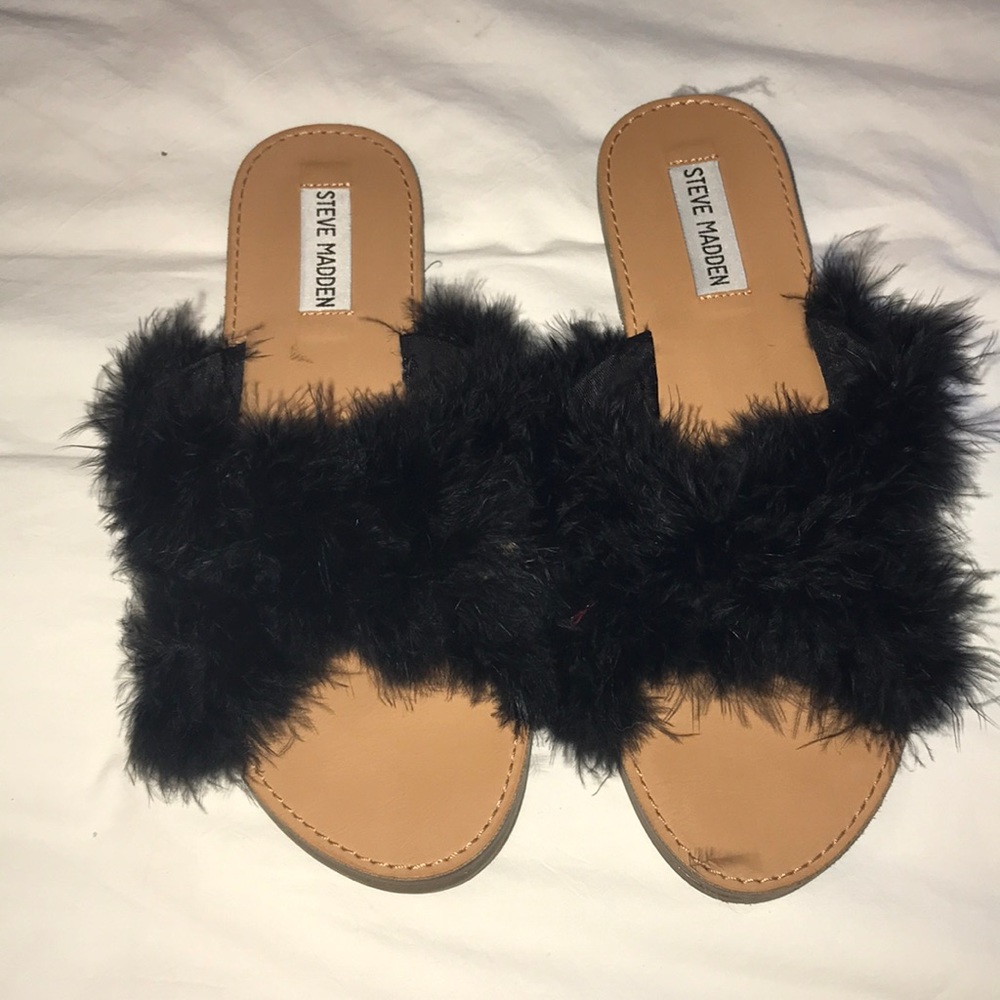 Little black slip on Sandals